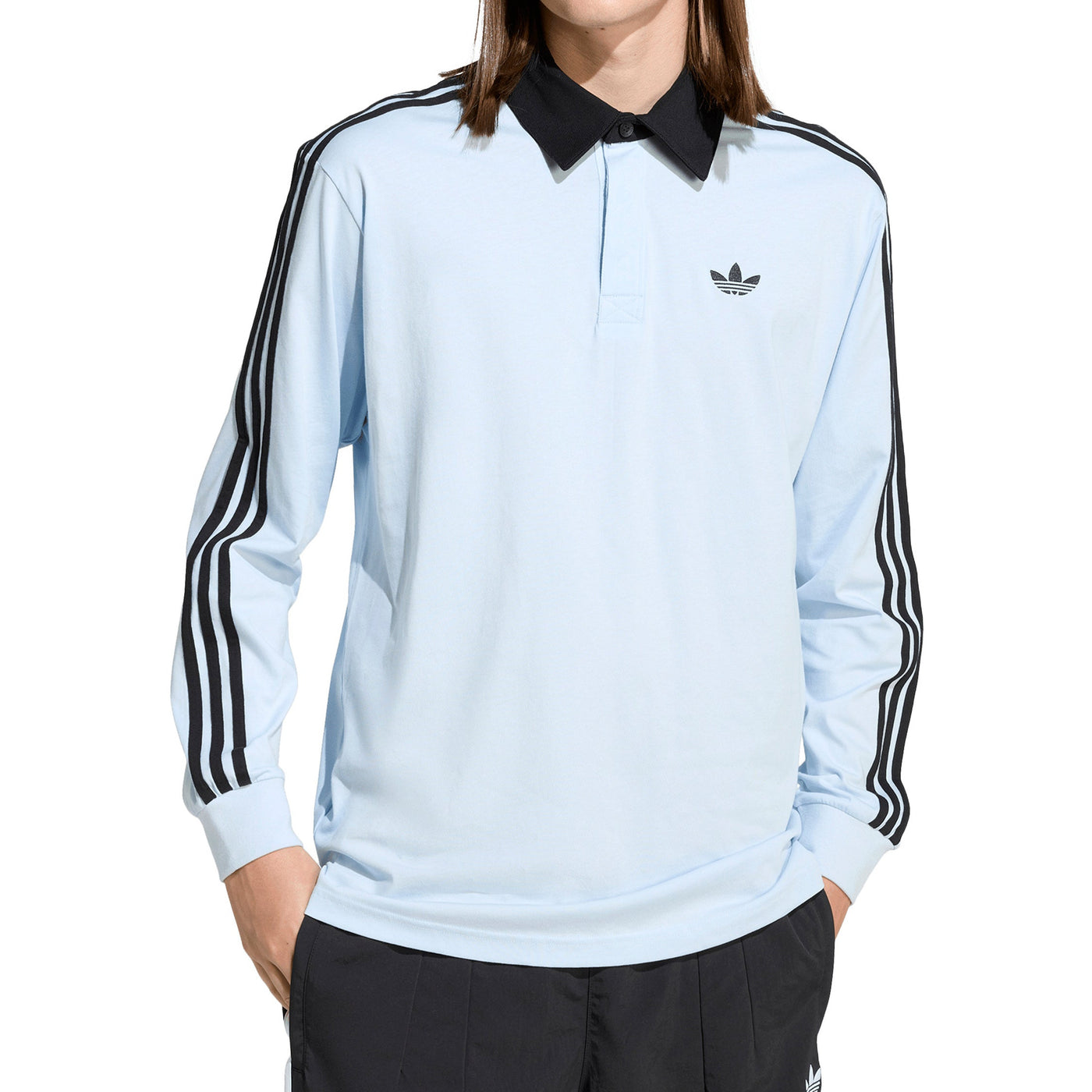 Adidas 3-Stripes Rugby Longsleeve Polo Shirt