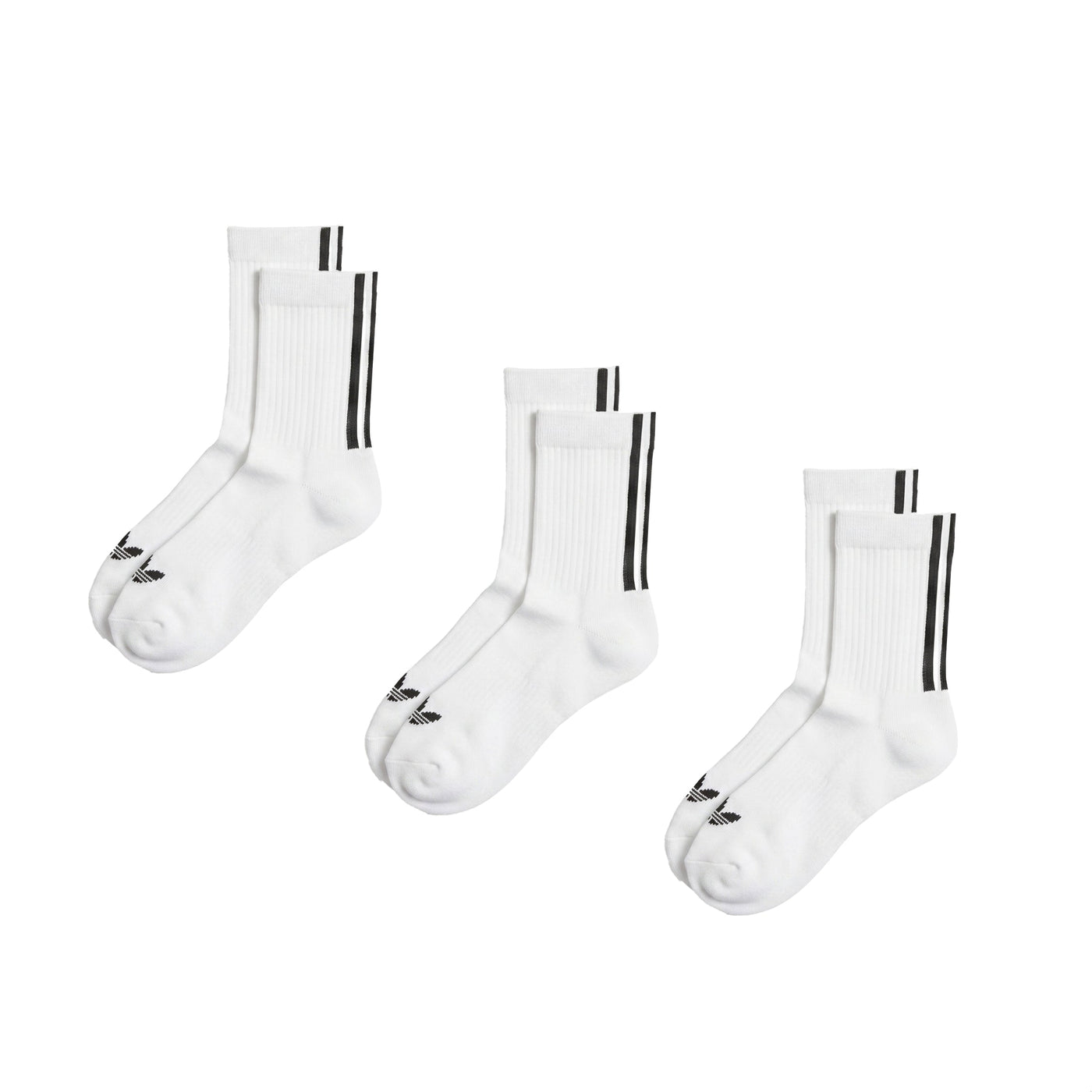 Adidas Quarter 3 Back Stripes Socks 3 Pairs