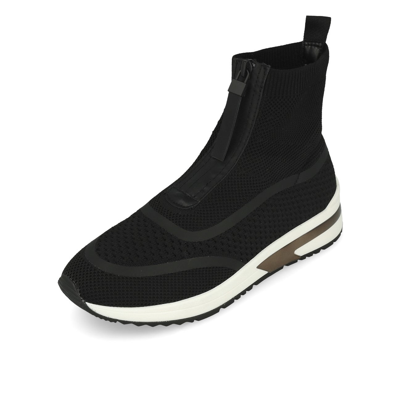 La Strada 2003169 Migh High Knitted Damen Sneaker Black Knitted Rubber