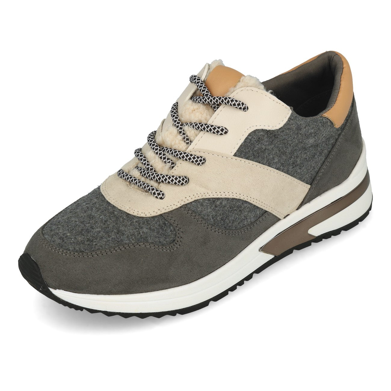La Strada 2002973 Damen Sneaker Grey Wool Micro