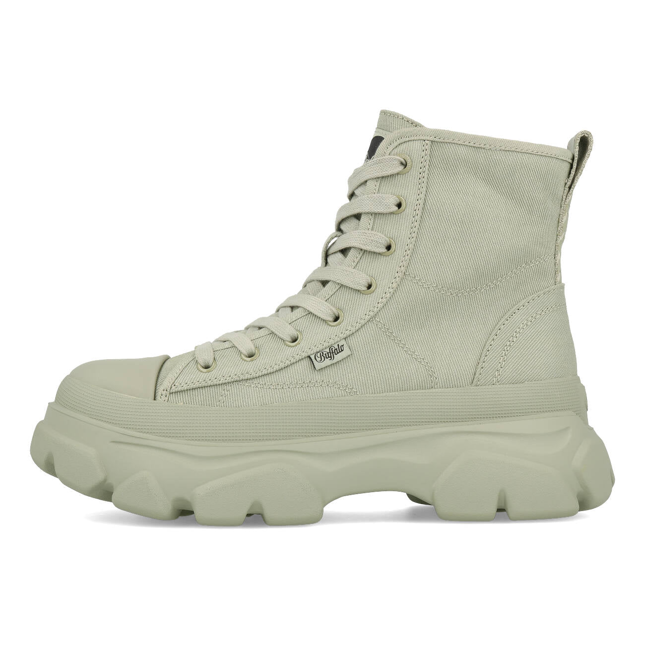 Buffalo Cade Lace Up Hi Damen Organic Cotton Sage Green
