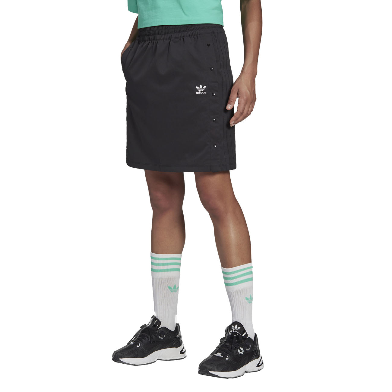adidas Always Original Snap Button Skirt Damen Rock Black