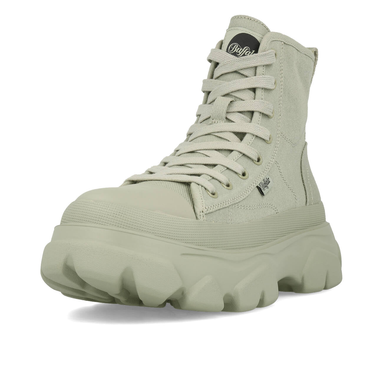 Buffalo Cade Lace Up Hi Damen Organic Cotton Sage Green