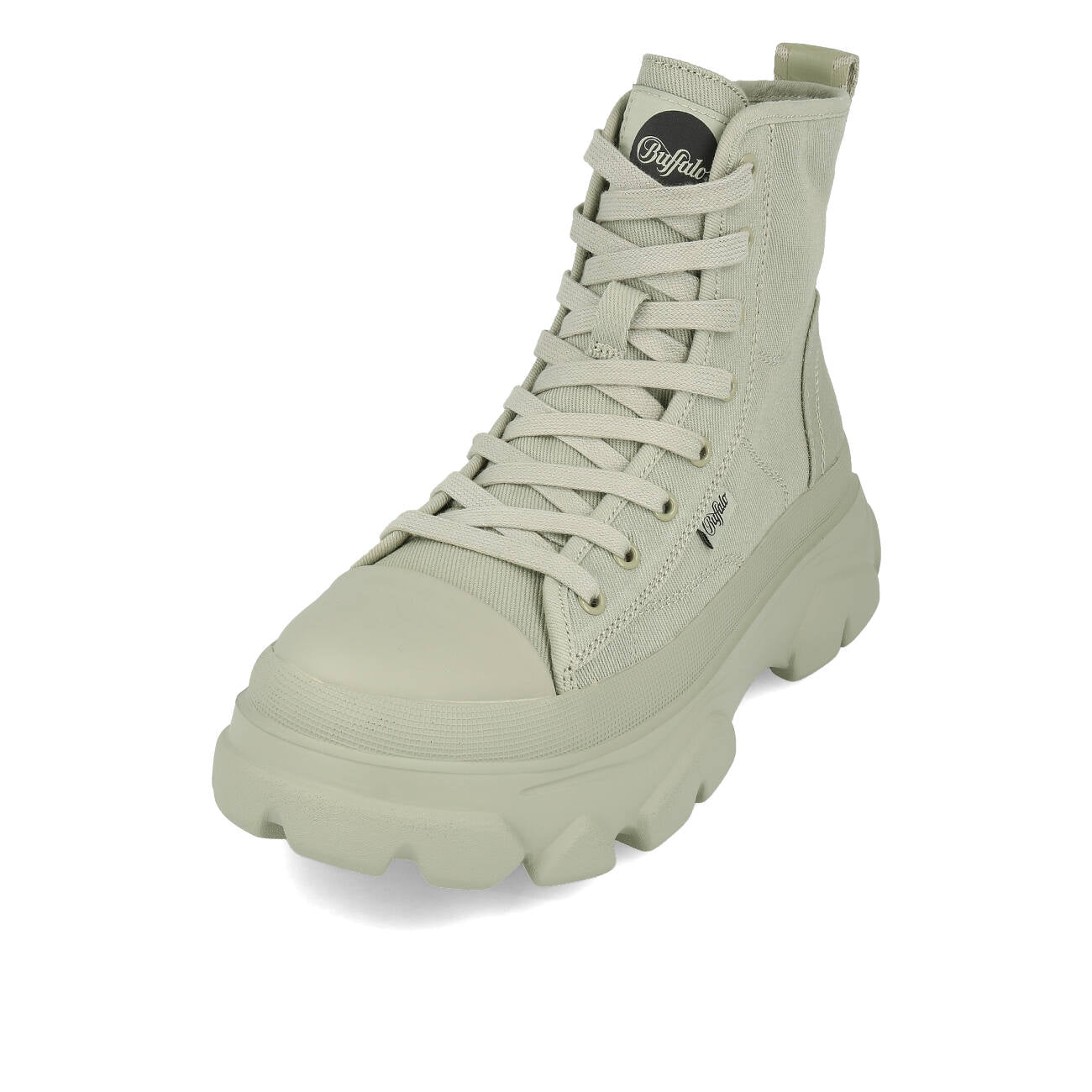 Buffalo Cade Lace Up Hi Damen Organic Cotton Sage Green