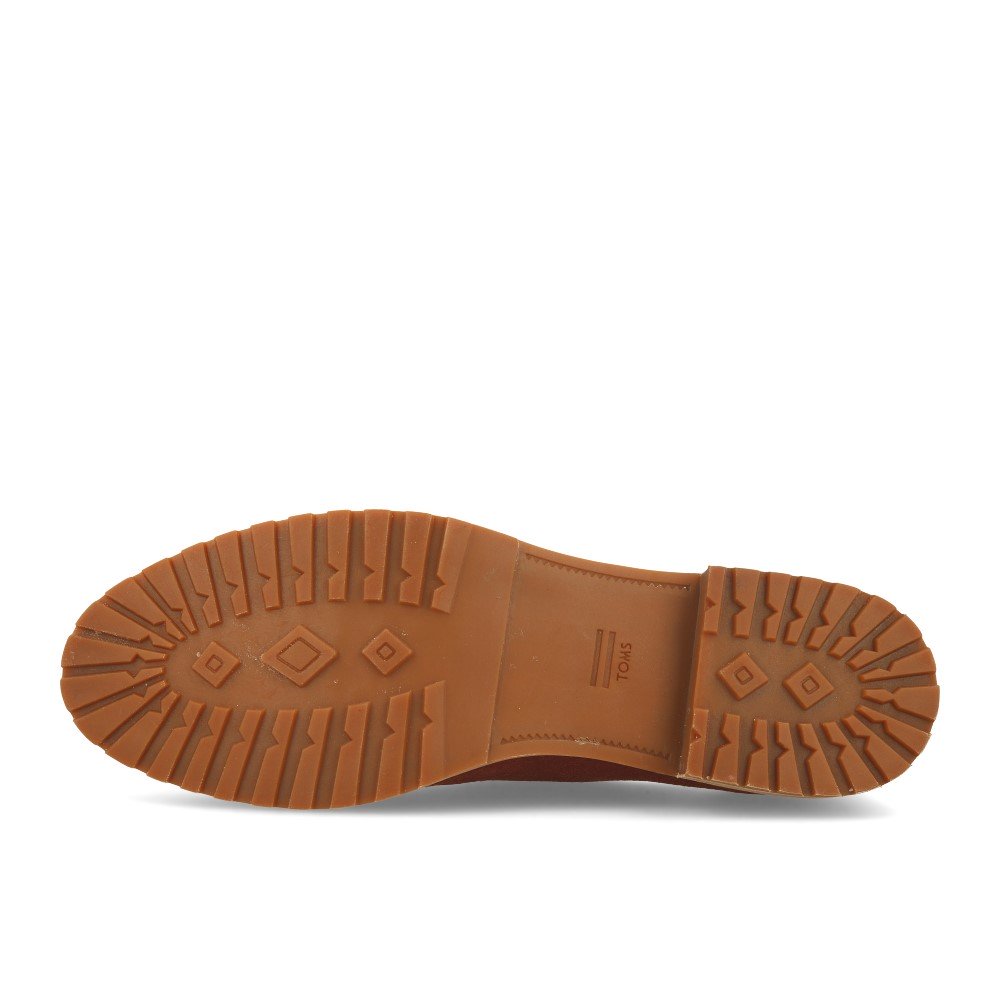 TOMS Ainsley Penny Brown Leather Suede