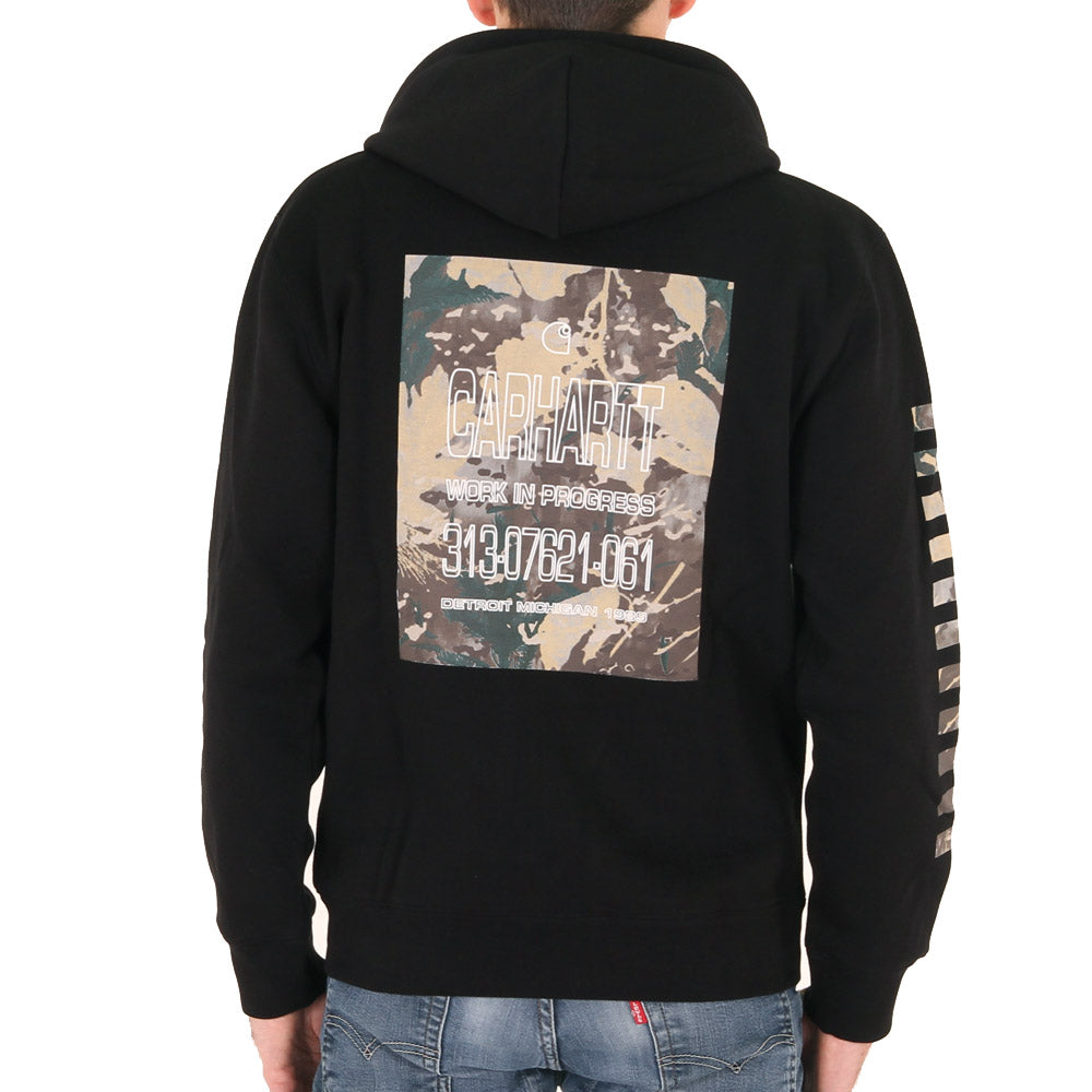Carhartt WIP Hooded Camo Mil Sweat Black