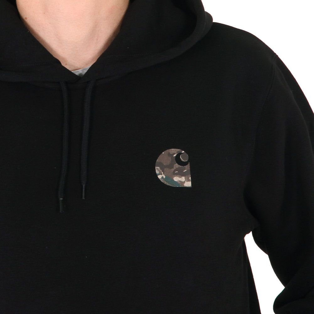 Carhartt WIP Hooded Camo Mil Sweat Black