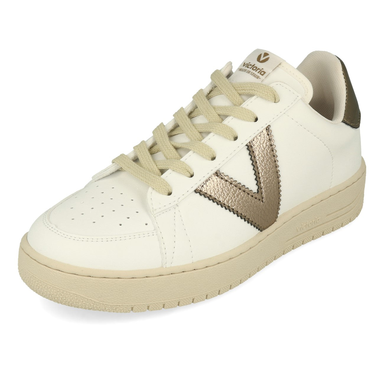Victoria Siempre Basket Vegana Metalizado Damen Sneaker Platino