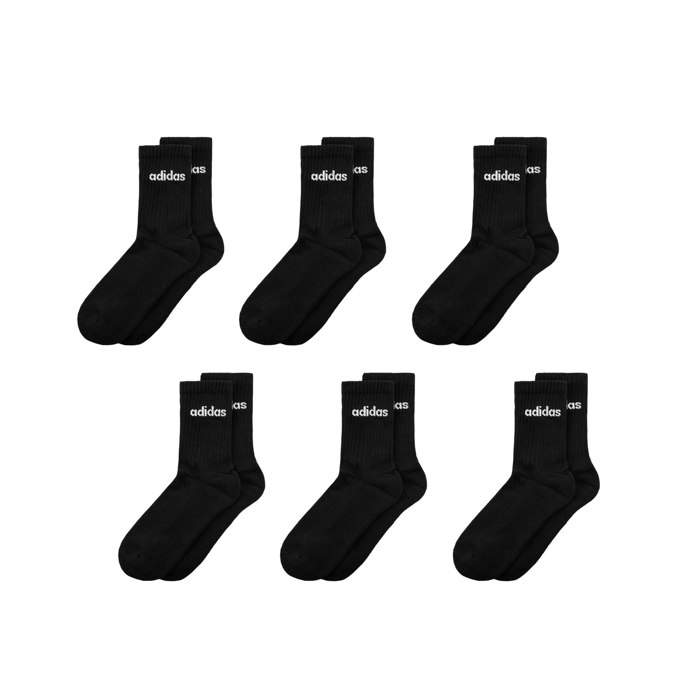 Adidas Cushioned Linear Crew Socks 6 Pack