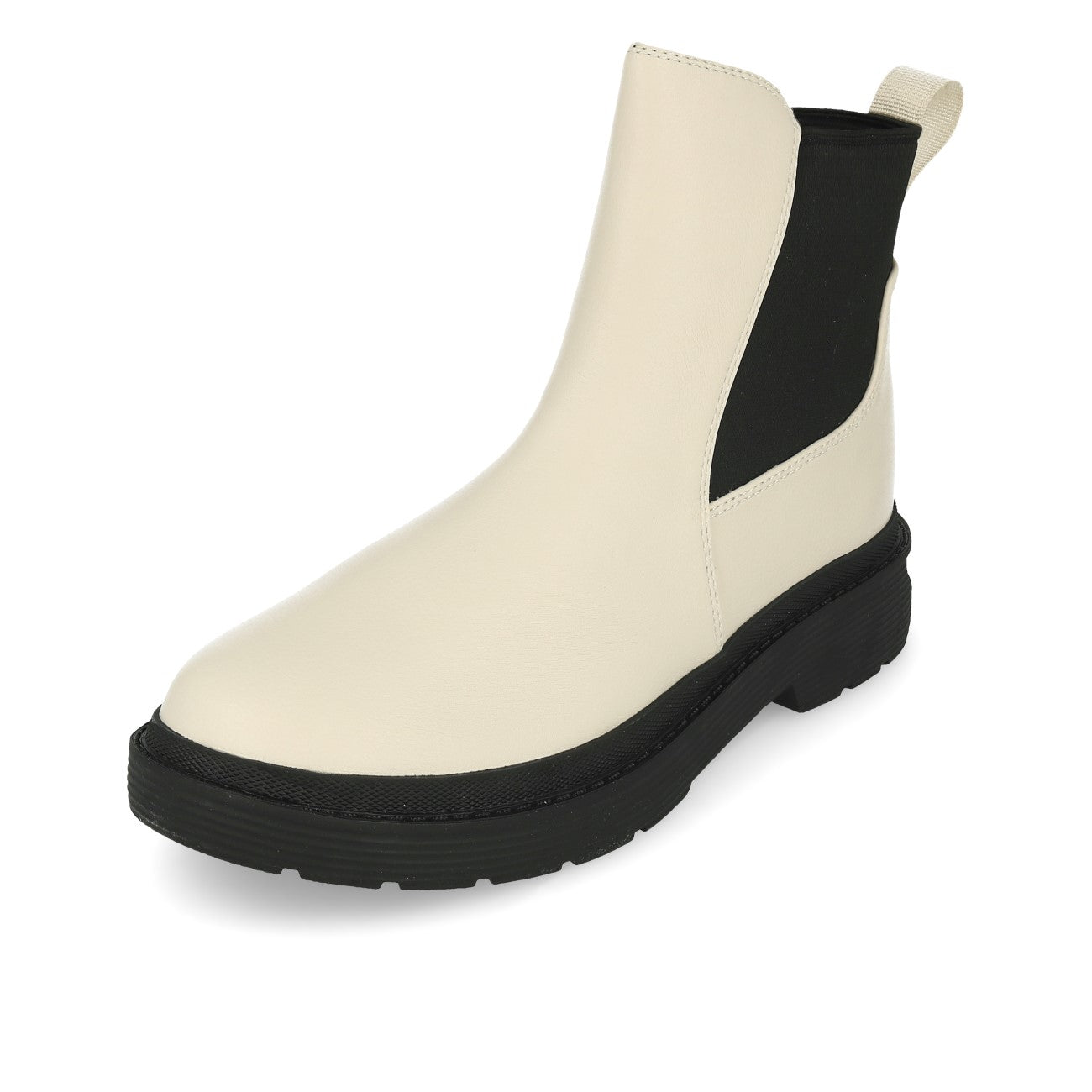 La Strada 2003204 Damen Chelsea Bootie Off White Leather Pu