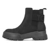 Toms Womens Alpargata Combat Chelsea Boots Damen Black Leather