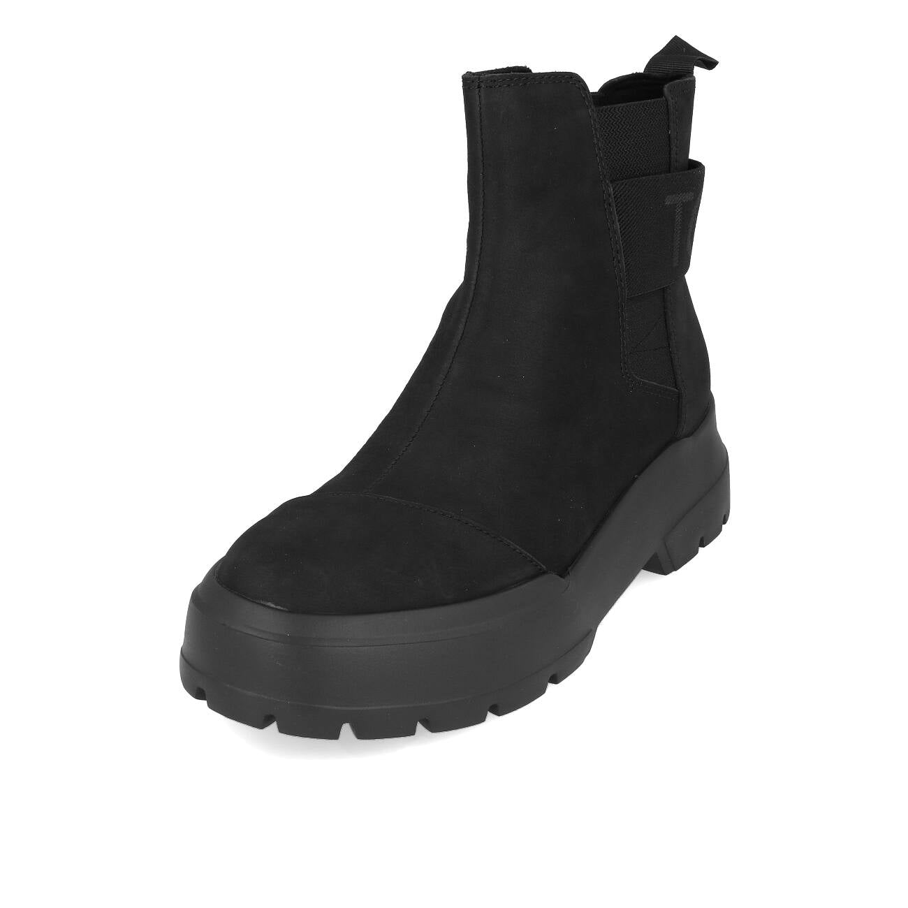 Toms Womens Alpargata Combat Chelsea Boots Damen Black Leather