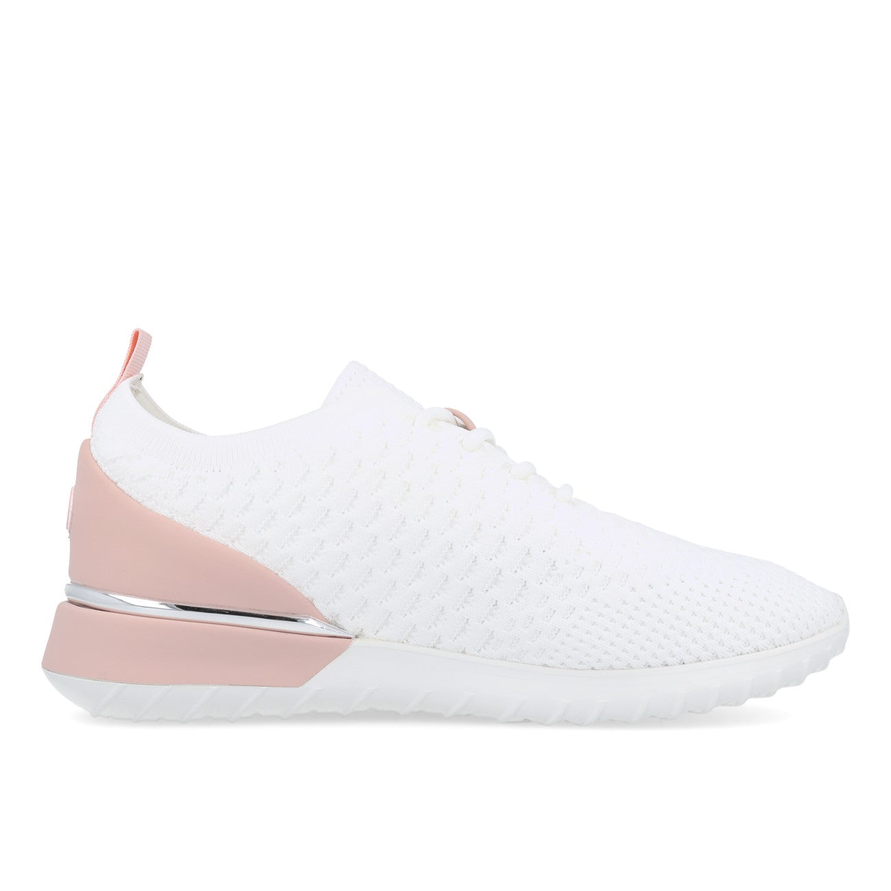La Strada 2101381 Sneaker Damen White Knitted Pink Heelcap