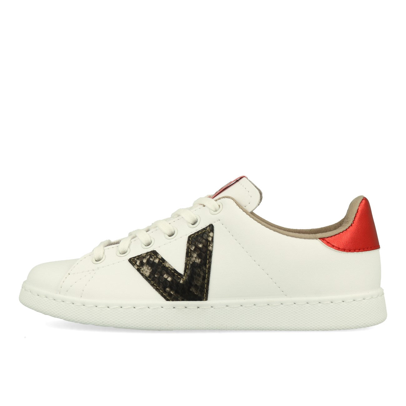 Victoria Tenis Piel Vegana Detalle Damen Sneaker Negro
