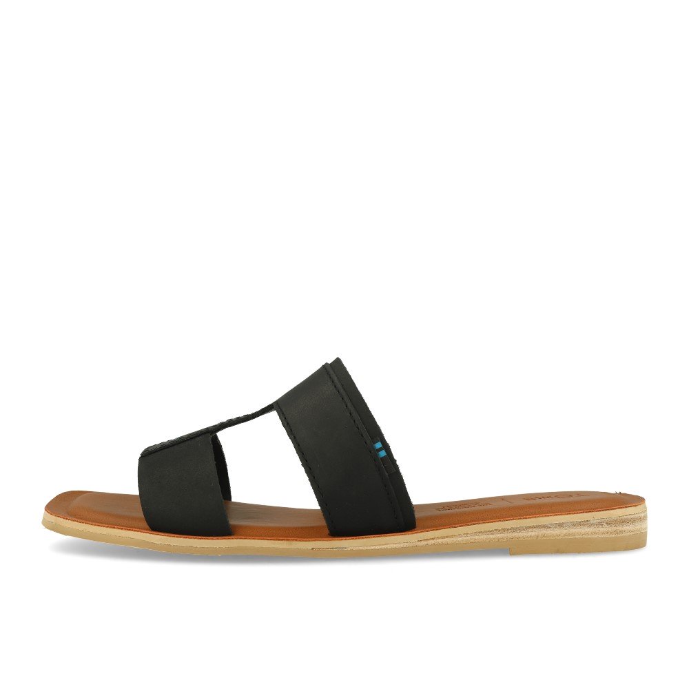 TOMS Seacliff Black Veg Tan Leather