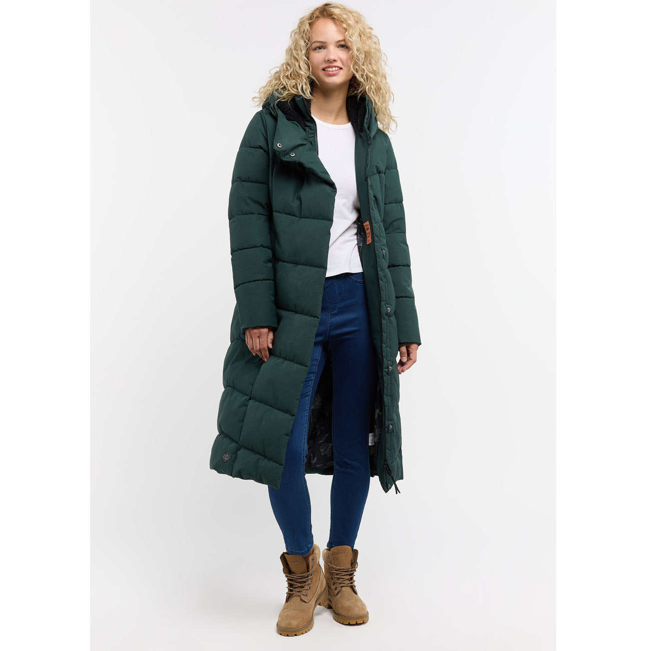 Ragwear Pavla Long Jacket Damen Dark Green